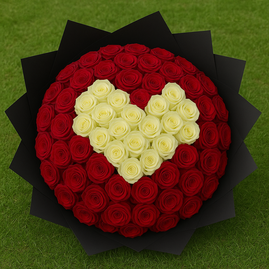 Roses Bouquet heart shape