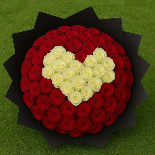 Roses Bouquet heart shape